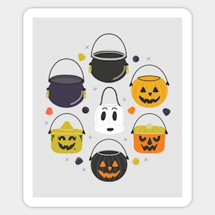 Halloween Candy Buckets Sticker